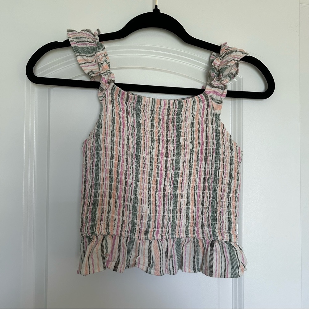 Art class multicolored striped top